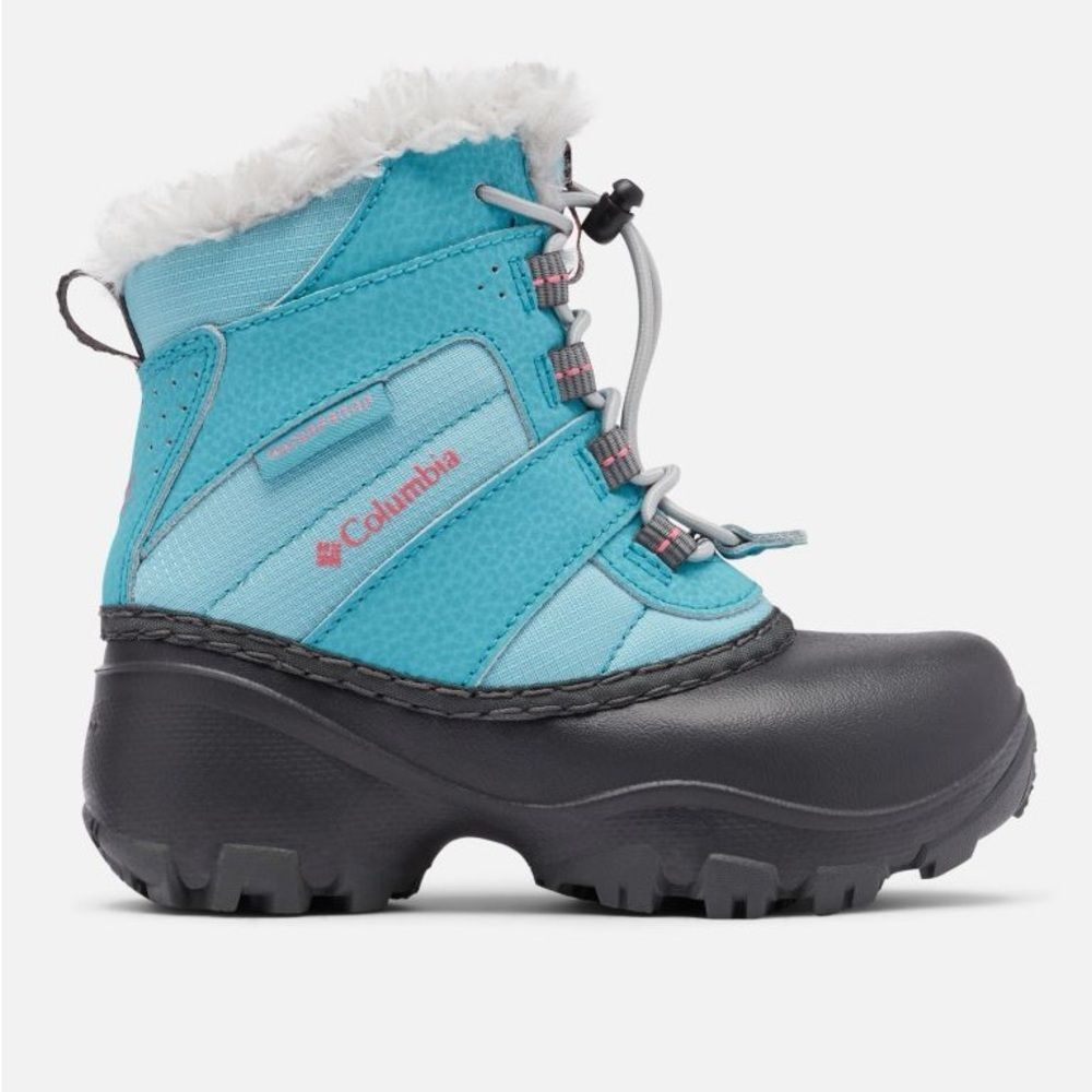 Columbia Kids toddler Rope Tow III Waterproof Snow Boots Faux Fur leather Girl 1
